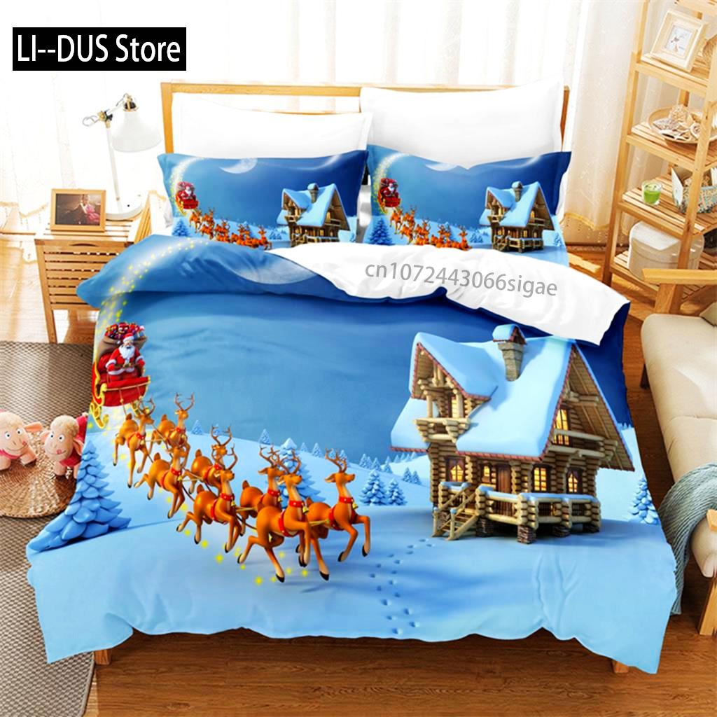Christmas  Bedding Set Duvet Cover Set 3d Bedding Digital Printing Queen Size Bedding Sets Fashion Design