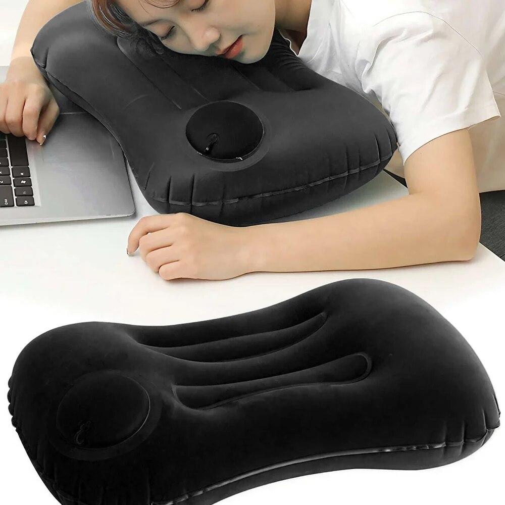 Multifunctional Inflatable Pillow for Travel,Home,Work,and Camping - Foldable Portable Press Type Pillow for Comfortable Sleep