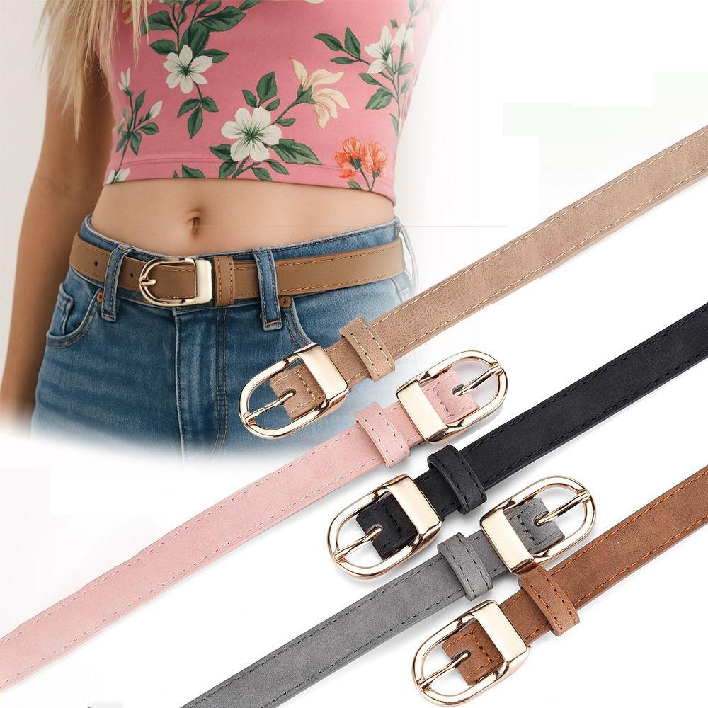 Trendy Pin Buckle Suede Leather Belt Luxury Design Retro Business Waist Belt Casual Waistband For Women