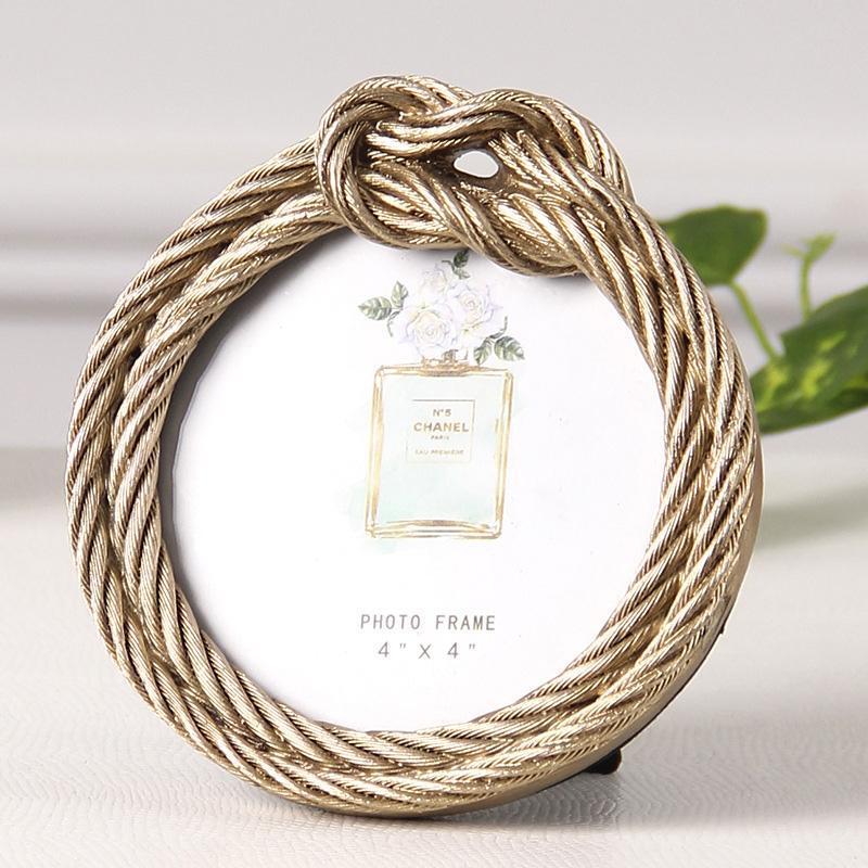 

1PC Hot Tabletop Ornament Resin Crafts Home Decor Photo Frame European Retro Hemp Rope