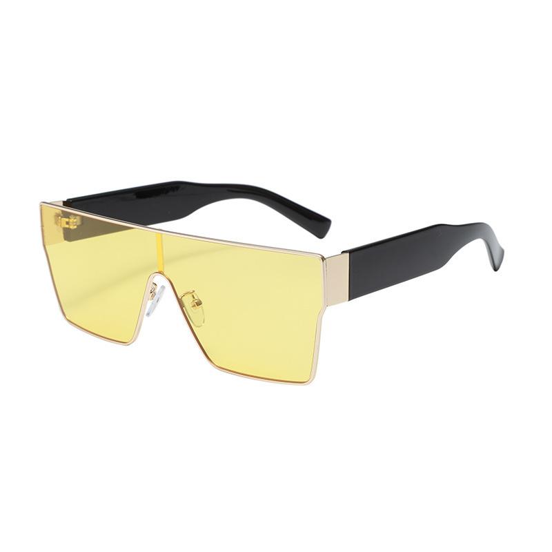 Sunglasses New European and American fashion UV protection men's driving women's high-end metal square sunglasses