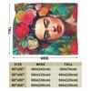 Mexico Artist F-Frida K-Kahlo Flannel Blankets Awesome Throw Blanket for Sofa Bedding Lounge 150*125cm Plush Thin Quilt,