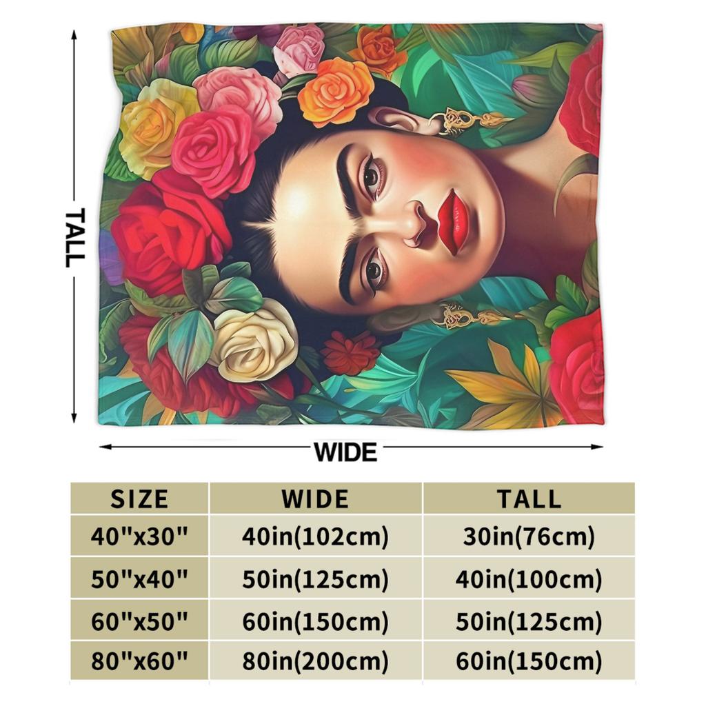 Mexico Artist F-Frida K-Kahlo Flannel Blankets Awesome Throw Blanket for Sofa Bedding Lounge 150*125cm Plush Thin Quilt,