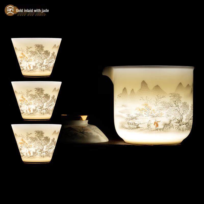 Zisha Ink Landscape Quick Tea Set