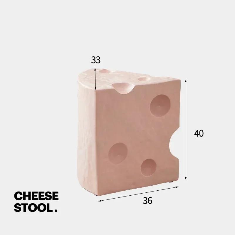 Creative Restaurant Cheese Design Small Dining Chair Sofa Footrest Stool Side Table Living Room Home Decor Furniture