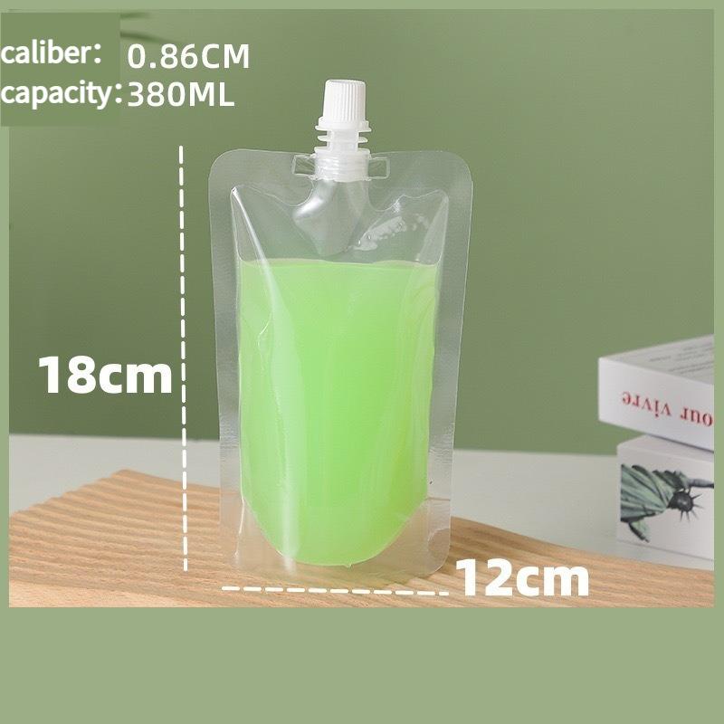 Transparent Self-supporting Suction Nozzle Bag Beverage Soybean Milk Coffee Pouch Disposable Explosion Proof and Leak Proof Sealing Packaging Bags