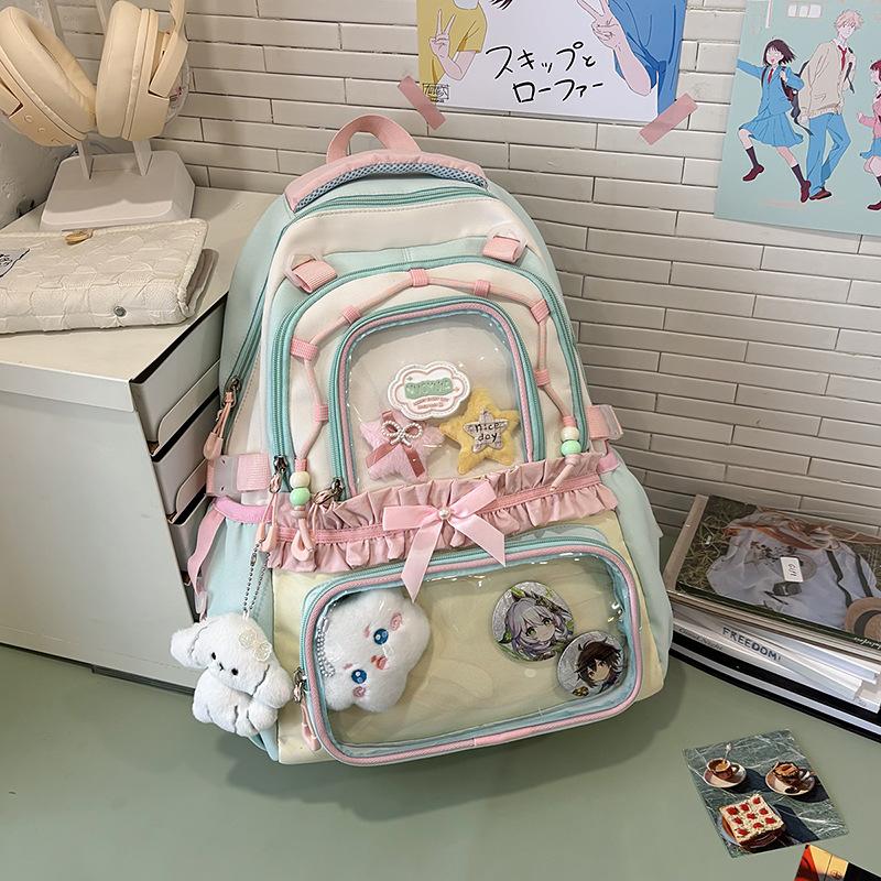 High School Students, Cute and Sweet Japanese Ba Chi Pain Bag, Large-capacity Backpack, Student Backpack Tide