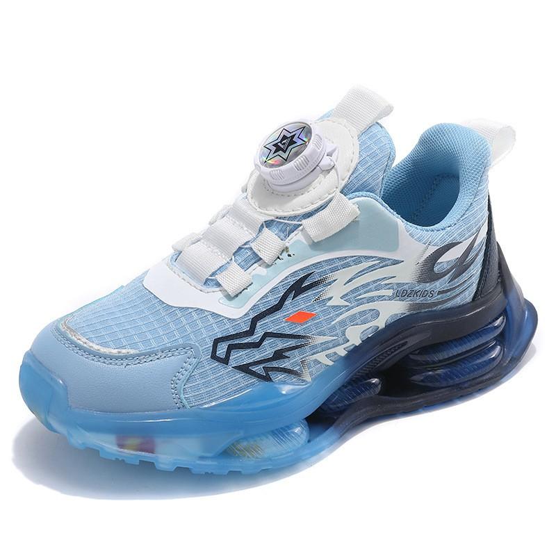 Kids Rotating Buckle Sneakers Breathable Mesh Shoes Boys Girls Running Track Outdoor Use