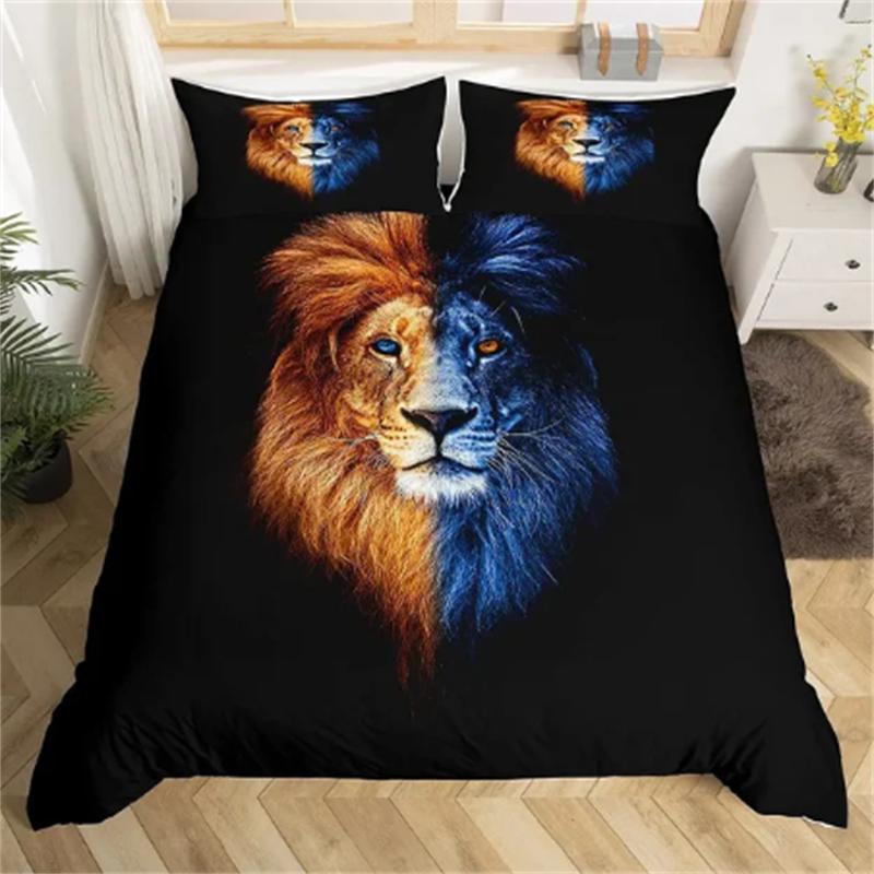 

Sale Lion Bedding Sets Anime Bedspread for Teens Girls Twin Single Queen King Full Duvet Cover Set EU Single 135x200cm