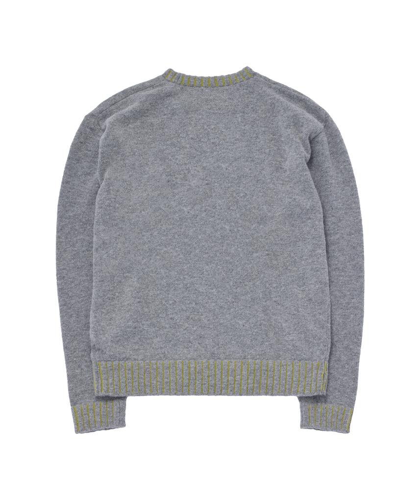 Kkotte Classic Two-Tone Rib Knit (Light Gray)
