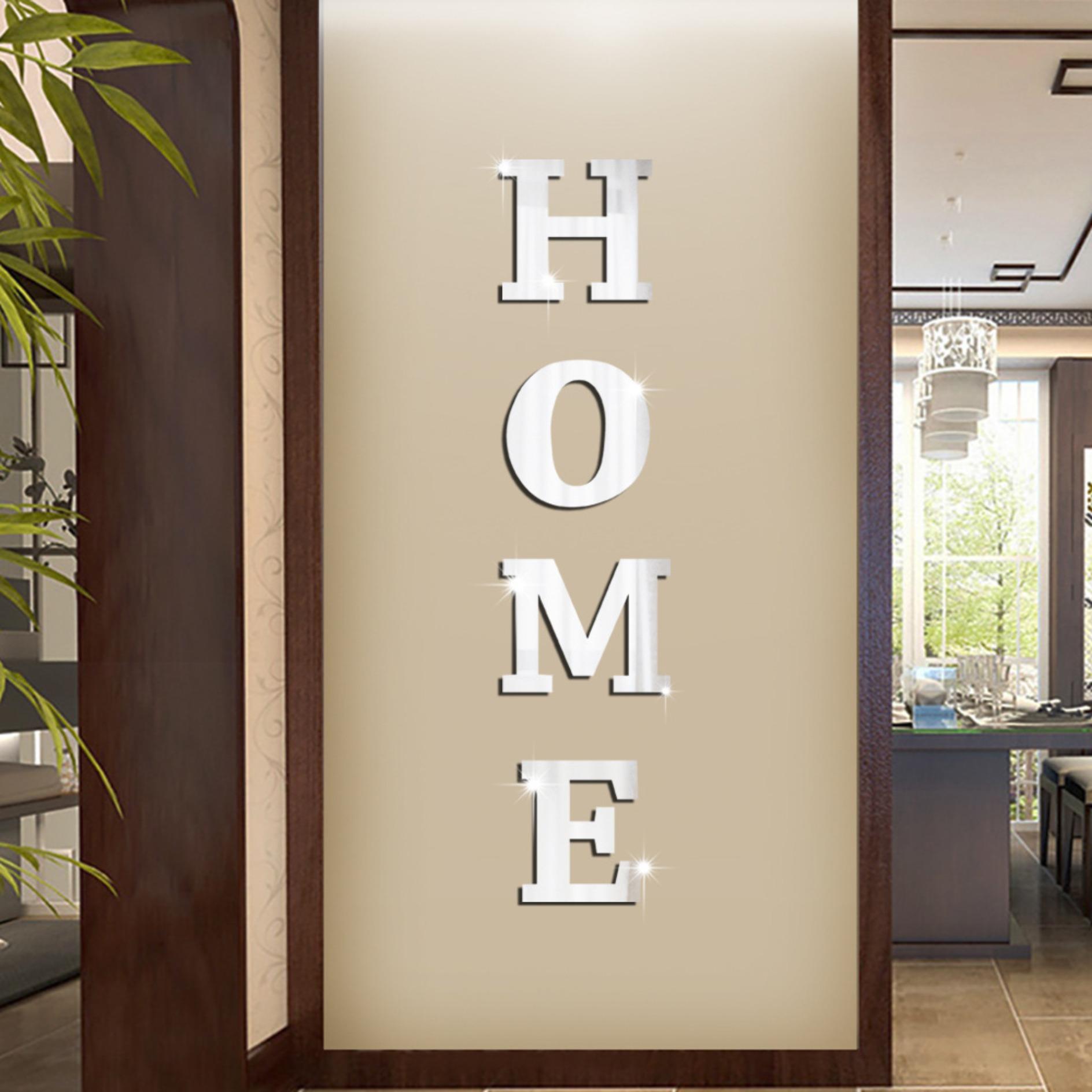 

English HOME mirror wall sticker decoration home entrance door background wall self-adhesive