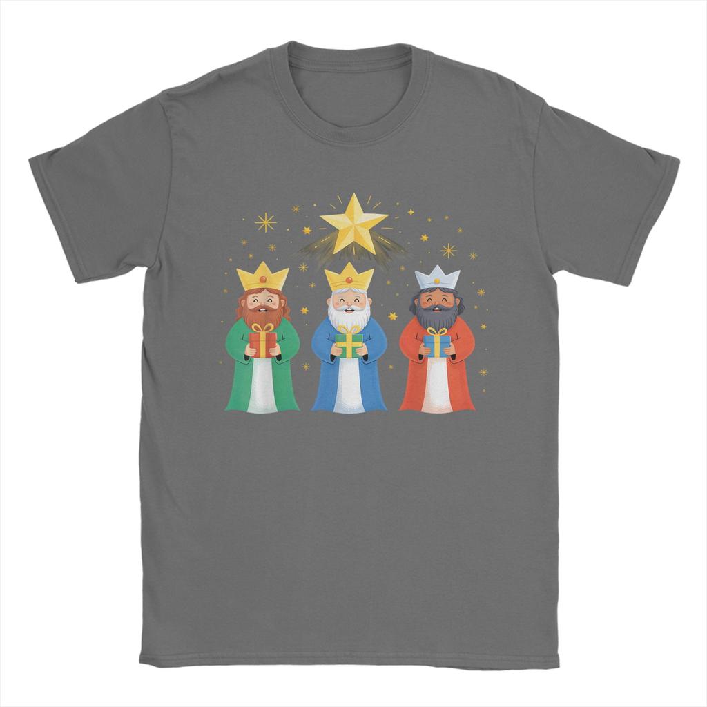 Vintage Three Kings Day Epiphany Celebration 2026 T-Shirts Men Cotton T Shirts Tres Reyes Magos Short Sleeve Tee Present merch