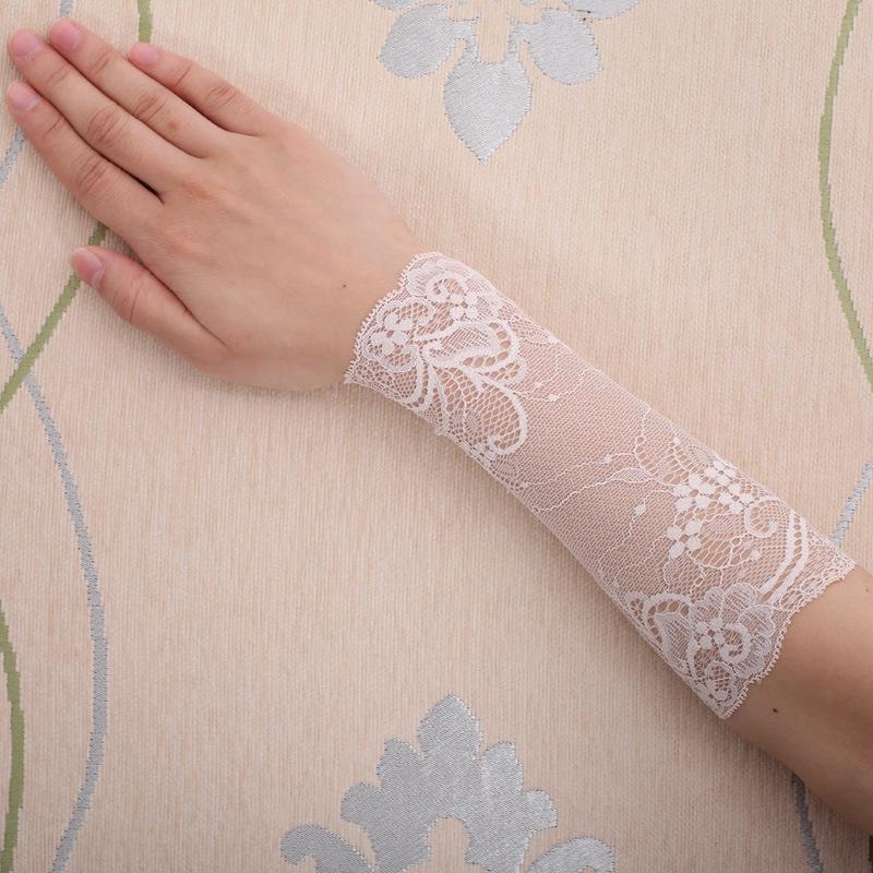 Summer Thin Lace Wrist Support - Women's Breathable Scar Cover Tattoo Sun Protection Gloves
