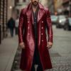 New product hot sale autumn and winter retro leather men's medium and long leather jacket