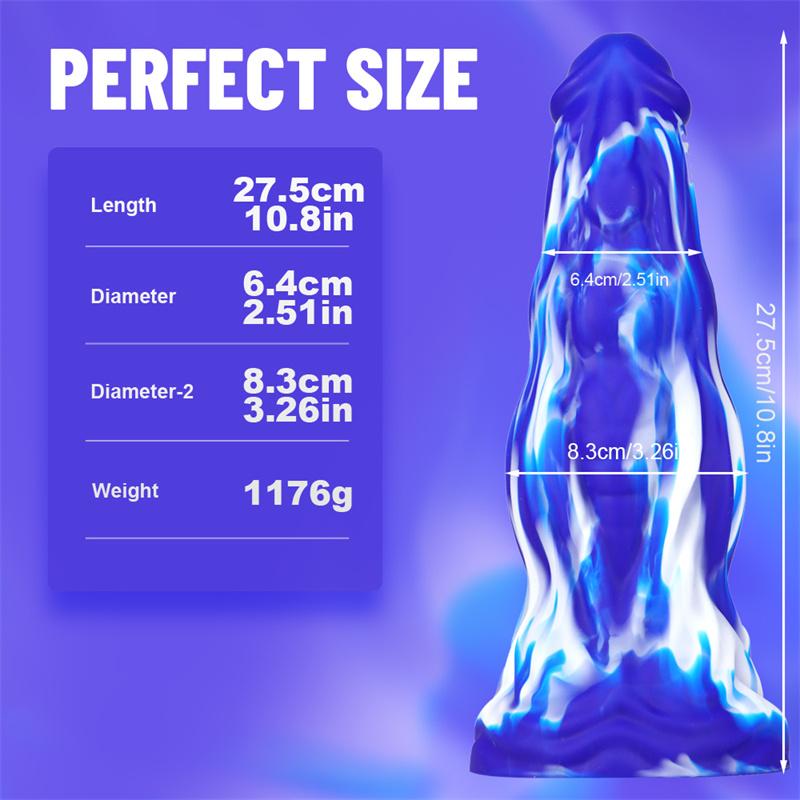 Big Pagoda Mixed Color Soft Simulation Penis Female Anal Plug Double Layer Liquid Silicone Adult Products