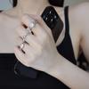 Open Trendy Geometric Ring In Copper With Sparkling Starry Gemstones For Women Stylish