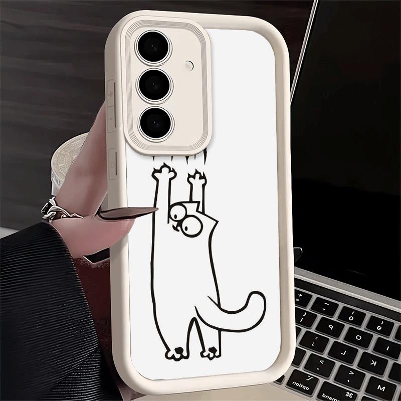 Phone Case for Samsung Galaxy S26 S25 Ultra S24 FE Cat Footprint Funny Scratch Paw Cute Shell S23 Plus S22 + S21 S20 5G Soft Sil