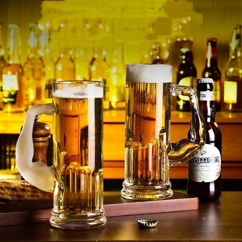 Hercules Muscle Beer Mug – Large Capacity Glass with Handle for Beer, Water, or Wine