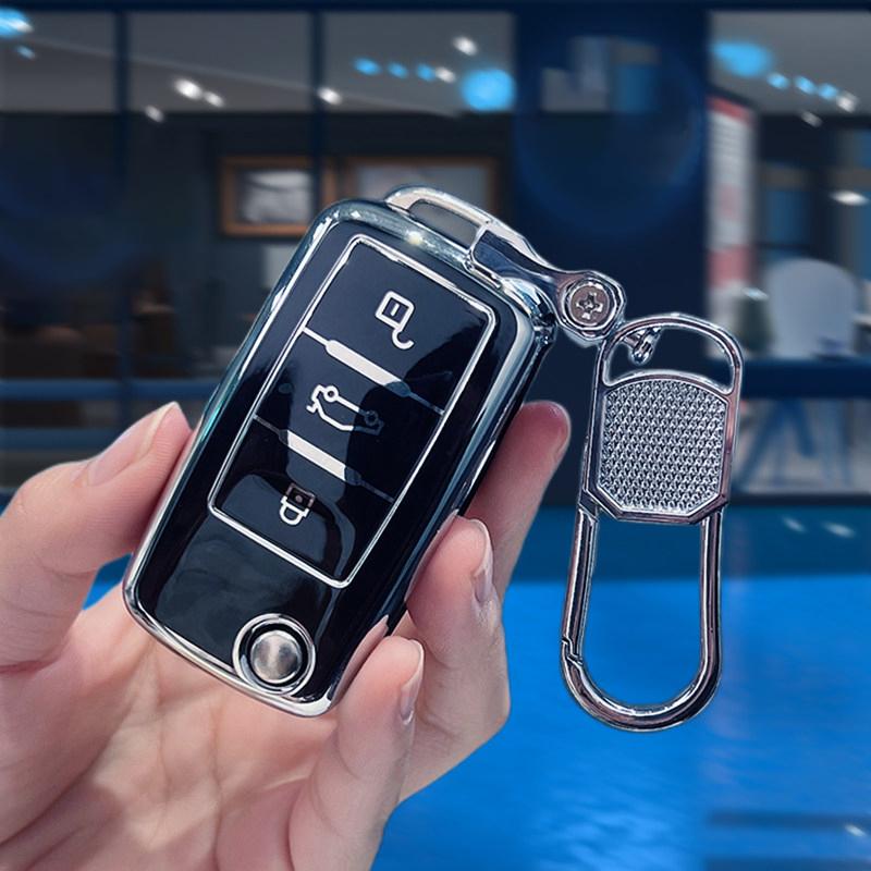 Fashion Tpu Car Key Case Full Cover Protection Shell Bag For Vw Volkswagen Polo Tiguan Passat Golf Jetta Lavida Skoda Octavia