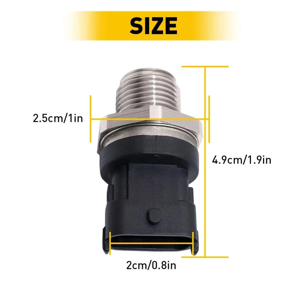 Replacement Auto Part Fuel Rail Pressure Sensor Black Fuel Rail Pressure Sensor Accessory OEM Number 0281006425