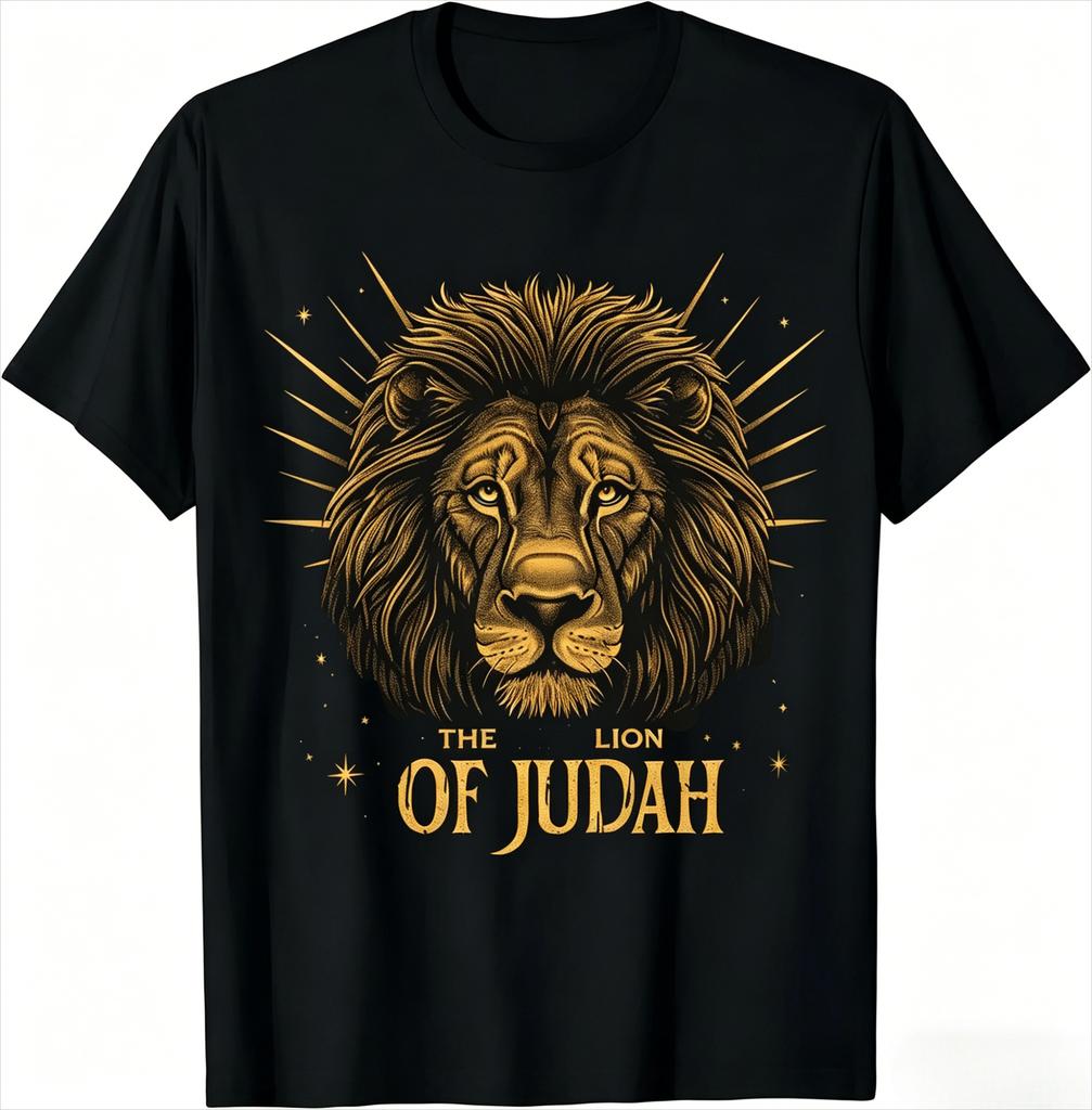 Gesù Leone di Giuda Regalo Cristiano per Unisex Donna T-Shirt T Shirt Animali Top Abbigliamento Uomo Unisexs 2026 Estate Nuova T-Shirt