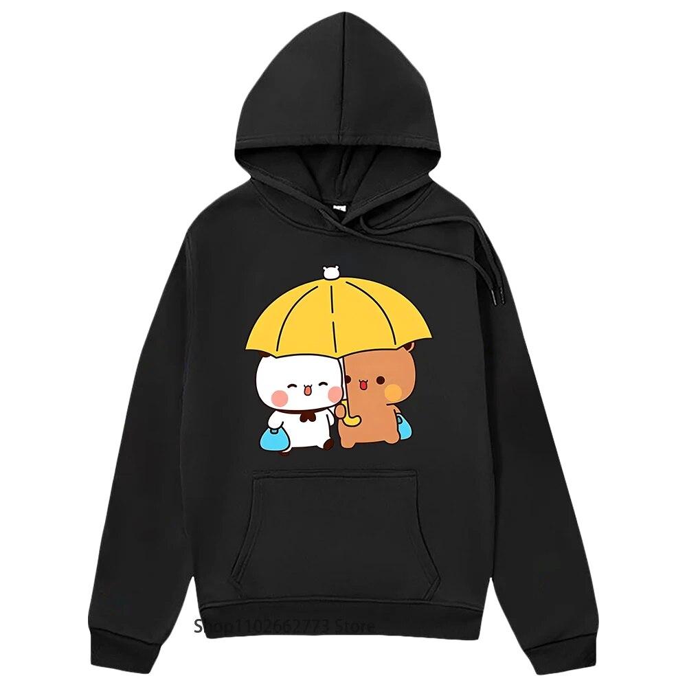 Толстовка с рисунком медведя панды, толстовки Bubu и Dudu, забавная женская/мужская одежда, весенне-осенняя зимняя повседневная эстетичная одежда FeUnisex L