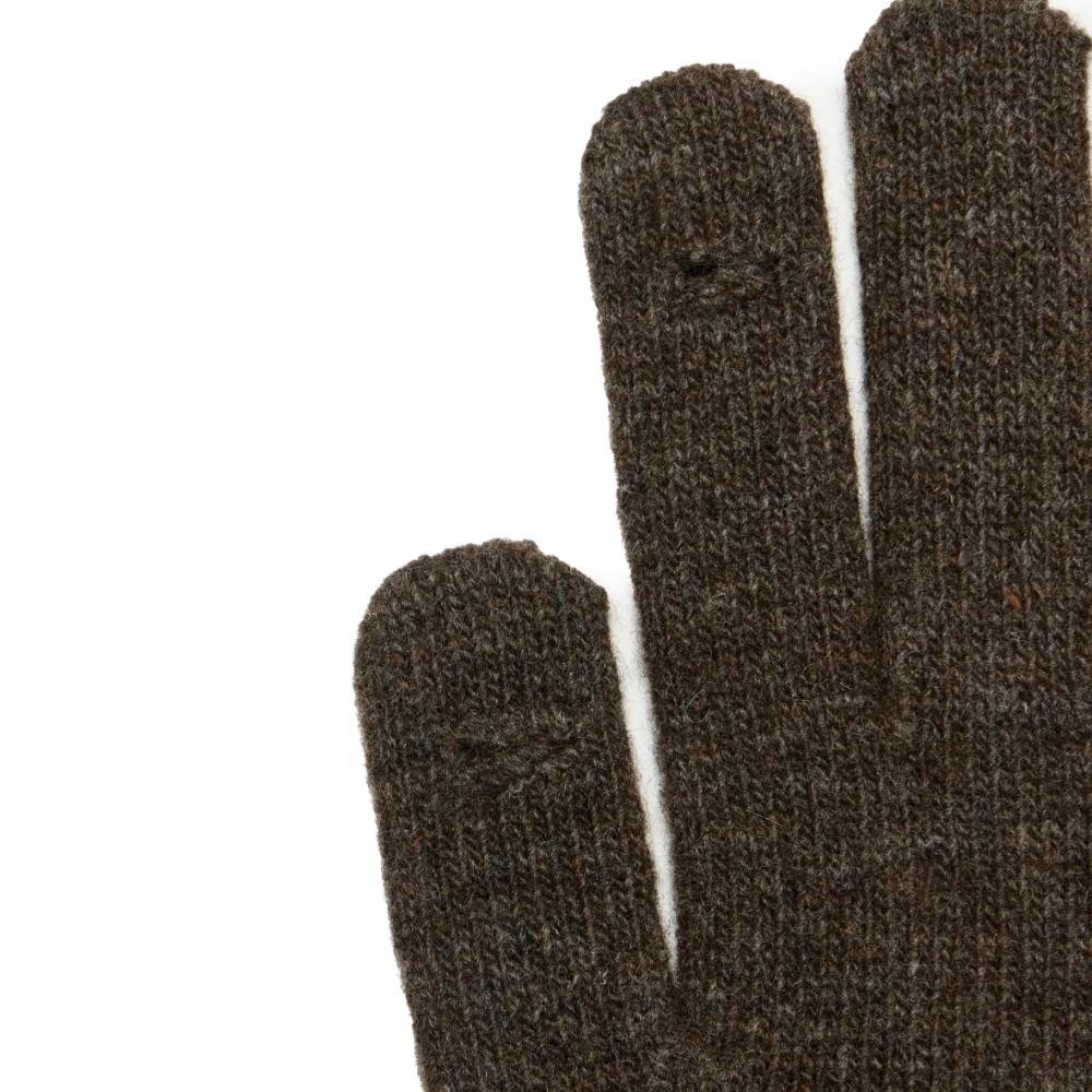 BROMPTON LONDON Label Point Wool Glove - D/Brown (P244Agl210)