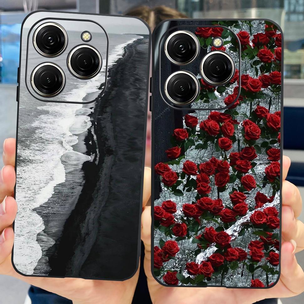 For Tecno Spark 20 Pro Casing KJ6 Luxury Candy Painted Cover Soft Silicone Case For Tecno Spark 20 Spark20 Pro Housing Funda
