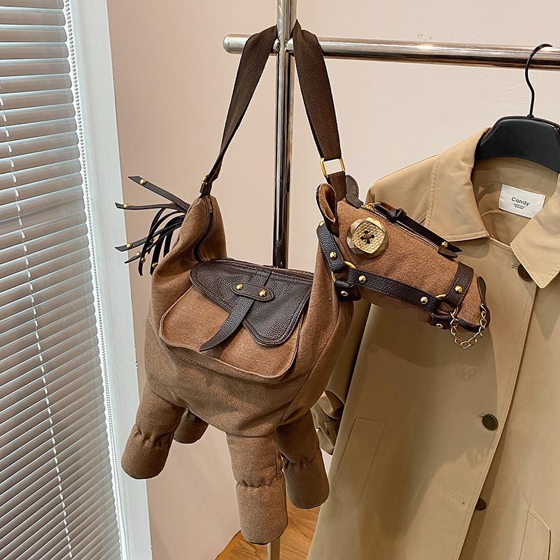 Niche Design Casual Women's Bag Fashionable Retro Large-capacity Canvas Bag Ins Creative Shoulder Crossbody