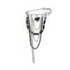 Salircon Creative Punk Black Crystal Beads Heart-shaped Pendant Brooches Women Men Fashion Metal Tassel Suit Collar Pins Jewelry