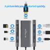 Multi Usb 3.0 Port 4k Vga Adapter To Splitter 3 Port Usb Hub Usb-c  Pd Charing Type C For Macbook Usb Hub Laptop Docking Station