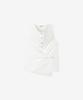 BASIKA Natural Button Sleeveless Blouse (White)