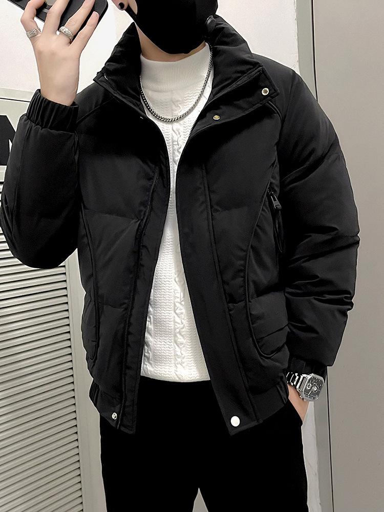 Men's Trendy Thickened Cotton Winter Jacket - Stylish Short Down Coat
