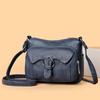 Women's Bag Soft Leather Middle-Aged Mother Bag Large Capacity Crossbody Bag Multi-Pocket Shoulder Bag