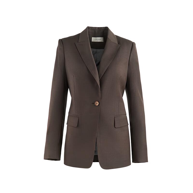 LadyS Elite Maple Sugar Mocha Cocoa Brown Wool Blend Suit Collection