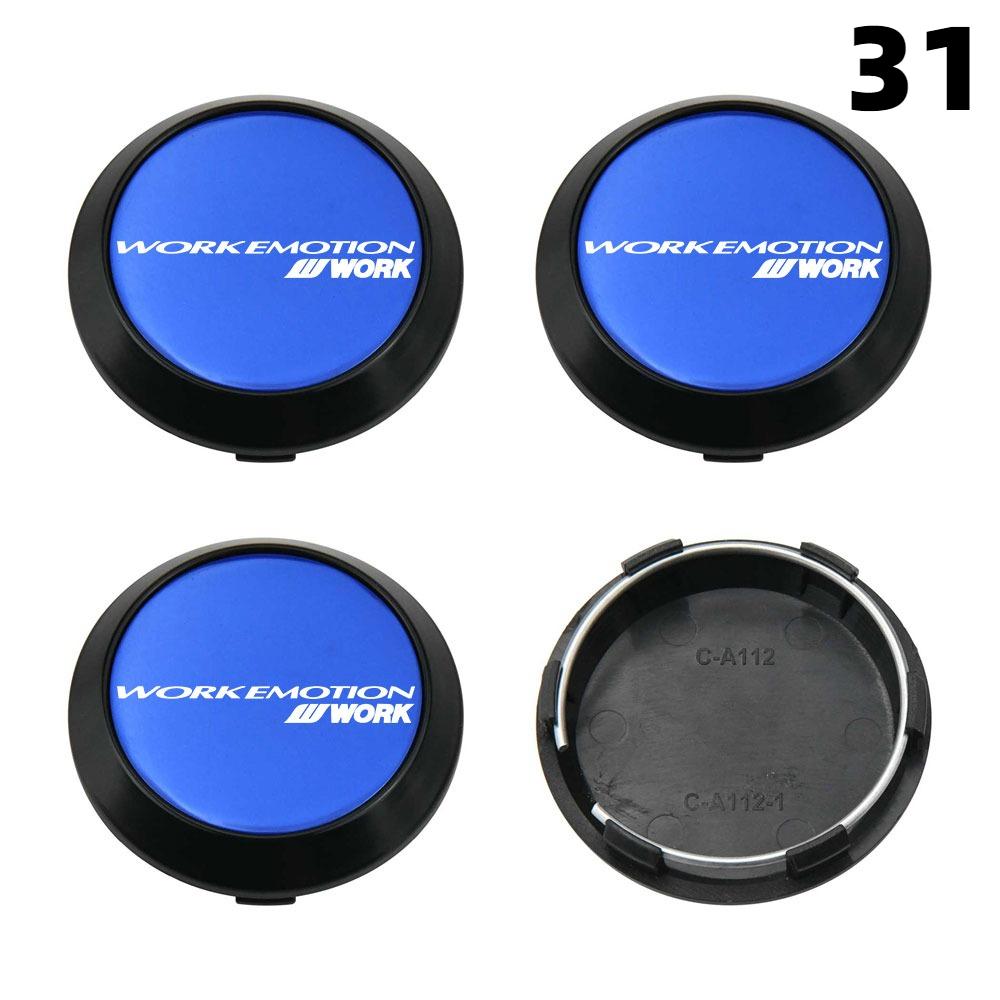 4 STuks Nieuwe 64MM Buiten Diameter / 60MM Binnen Diameter Dop Voor Velgen WORK EMOTION EQUIP MEISTER VS Logo Wielnaafdop Sportauto Velgkap Naafdoppen