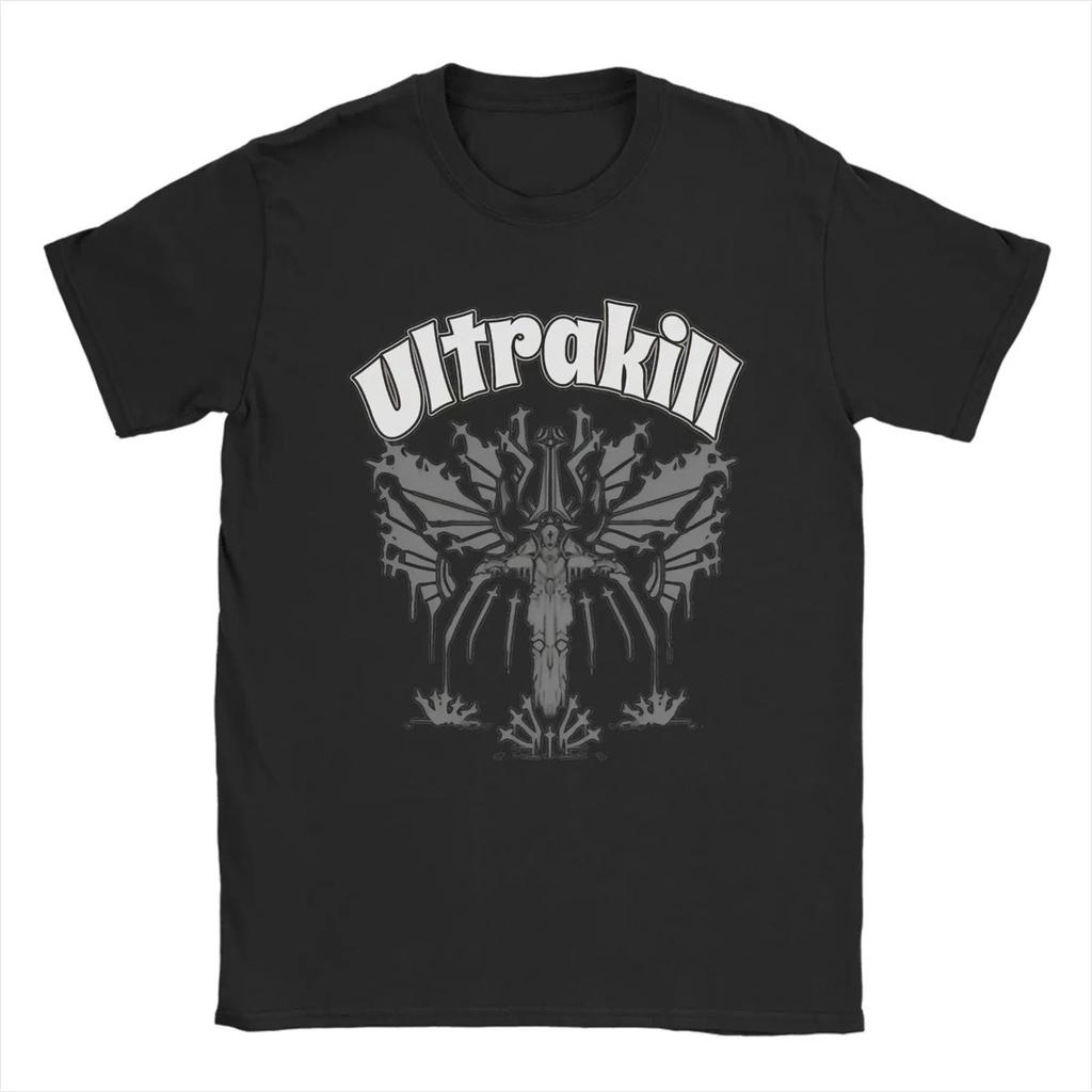 ULTRAKILL Death Odyssey V T Shirt Retro Game Graphic Print Cotton Short Sleeve Tee for Unisex Women Streetwear