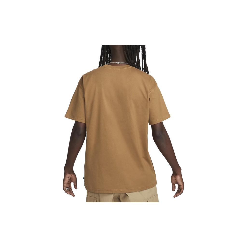 Nike SB Letter Brand Logo Casual Breathable Round Neck Pullover Short Sleeve T-Shirt Men T-Shirts Brown DX9465-270