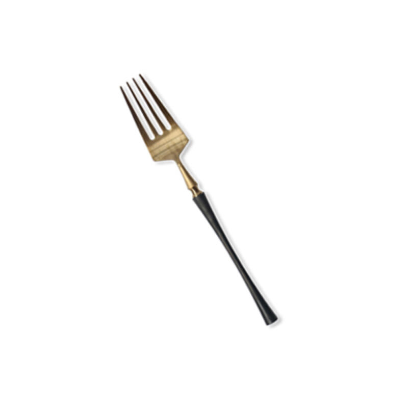Belle Gold Black Teaspoon Cutlery Dessert Tableware