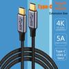 USB 3.2 Type C Extension Cable USB C to Type-c Male TO Female Extender Data Cable 4K PD100W Fast Charging USB-C Charge Cord Wire