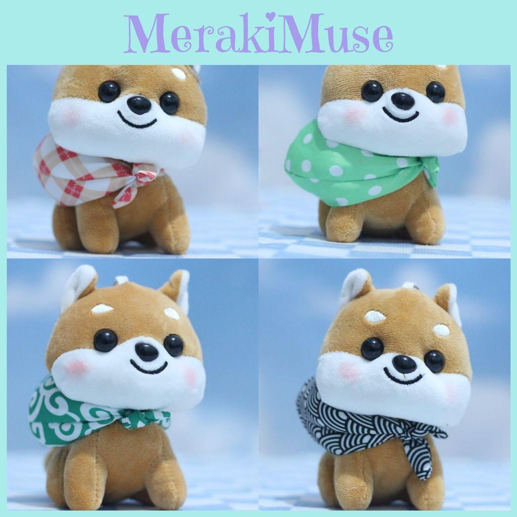 Cute Shiba Inu Plush Toy Backpack Accessory Fluffy Dog Keychain With Soft Material
