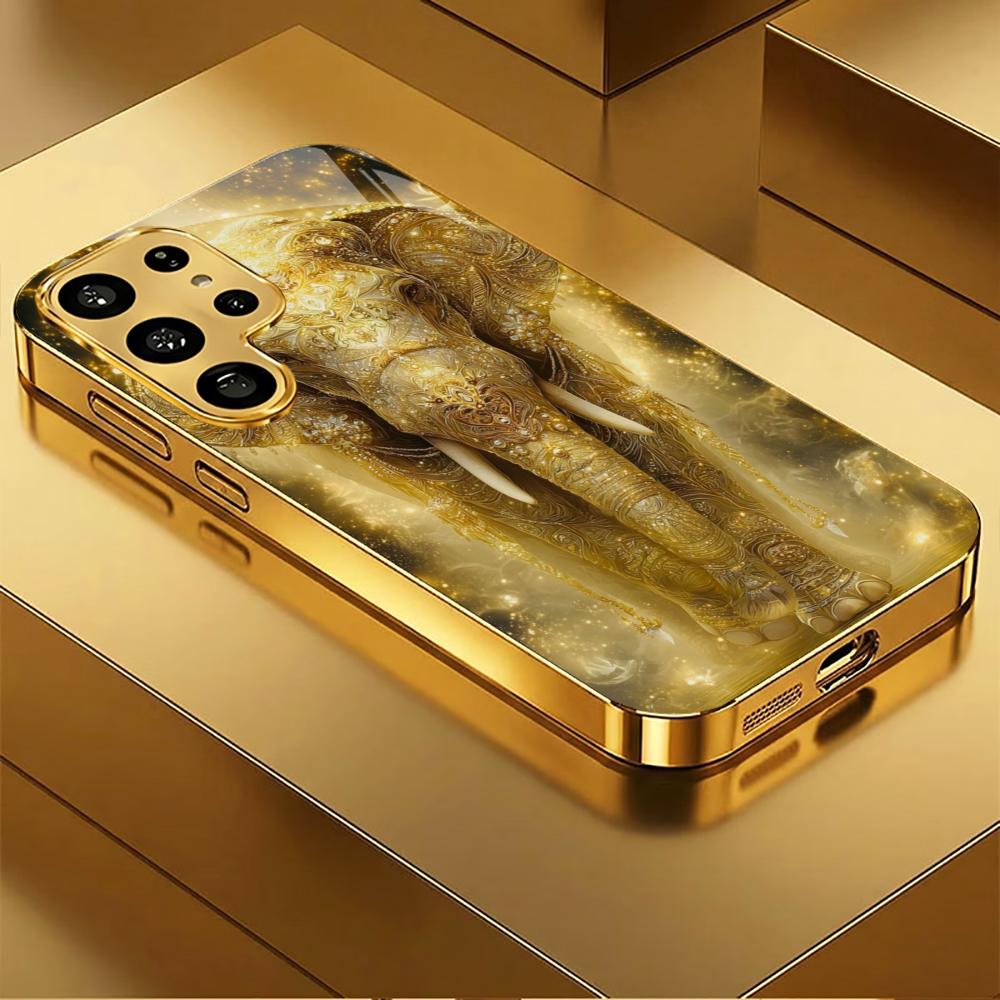 

Belief Ganesha High-end PhoneCase Electroplated Glass PhoneCase for Samsung Galaxy S26 S25 S24 S23 S22 S21 FE,Ultra,Plus GalaxyS25
