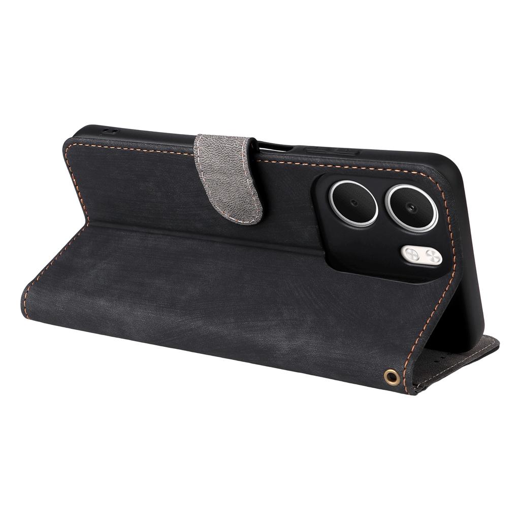 For Oppo A5x 5G/4G Case Wallet RFID Blocking PU Leather Phone Cover Stand with Strap