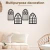 4 Pcs Arched Window Wall Mirror Acrylic Mirror Wall Stickers Decorative Windowpane Mirror Vintage Arch Mirror Wall Decor