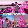 (Pack of 4, Pink) 38 LED 10.5M Copper Power Pixel String Light | 360° Fairy Serial Jhalar Lights for Home | Diwali Lights for Decoration, Christmas