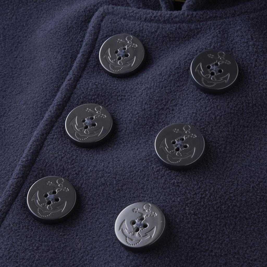Cloak Cape Poncho Outer Fleece Made In Japan Boys Girls Baby Kids Clothing M Navy Blue [MIKI HOUSE] Children's 10-3861-494 (90-100cm)
