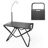 Camping Table Foldable Super Easy 1-second Assembly Lantern Hanger Compact Lightweight IGT Outdoor Portable Load Capacity 50kg.