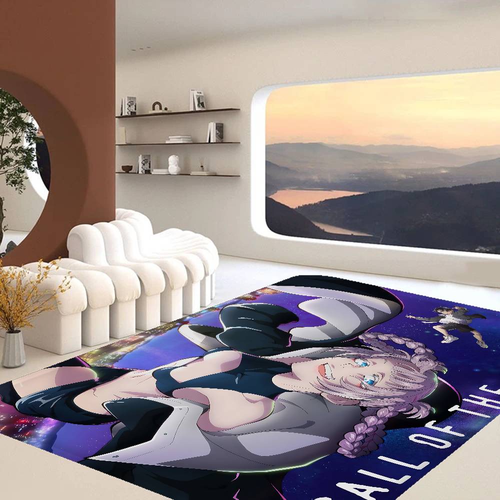 Call Night Nanakusa Nazuna Door Mat Washable Non-Slip Living Room Sofa Chairs Area Mat Kitchen Doormat Area Rug