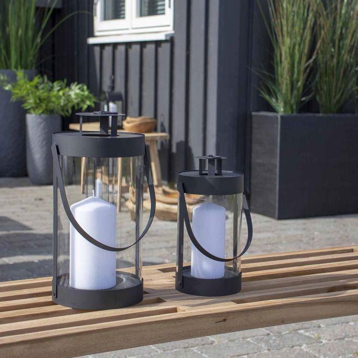 Bondi lampe lanterne lot de 2 noir.
