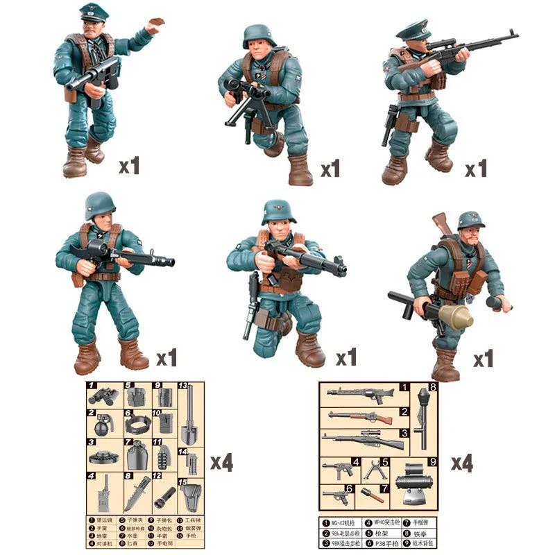 2024 II wojna światowa II wojna światowa żołnierze armii SWAT figurki sił specjalnych model klocki klocki zabawki dla dzieci prezent